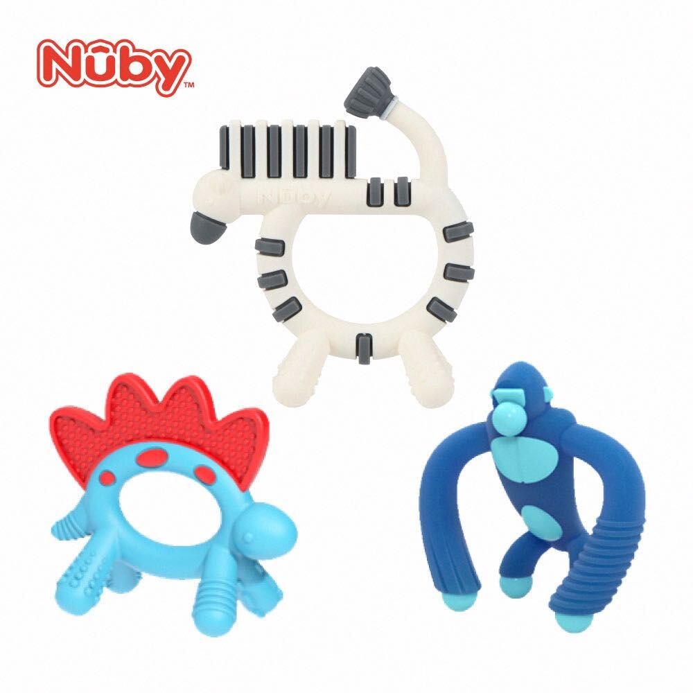 NUBY 童趣造型動物矽膠固齒器 封面照片