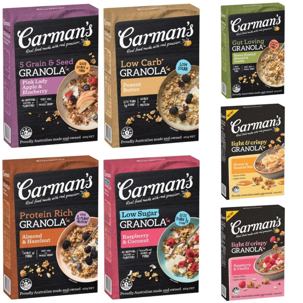 KUMI0167-【Carman's 康麥滋穀脆脆 盒裝450G 多種口味任選】澳洲 現貨