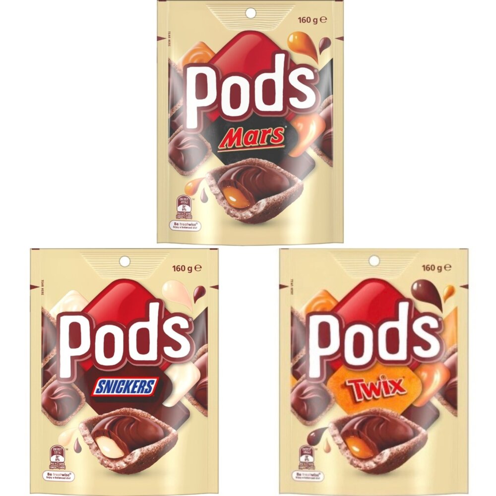 KUMI0171-【澳洲Pods巧克力餅乾 TWIX MARS SNICKERS】澳洲 現貨