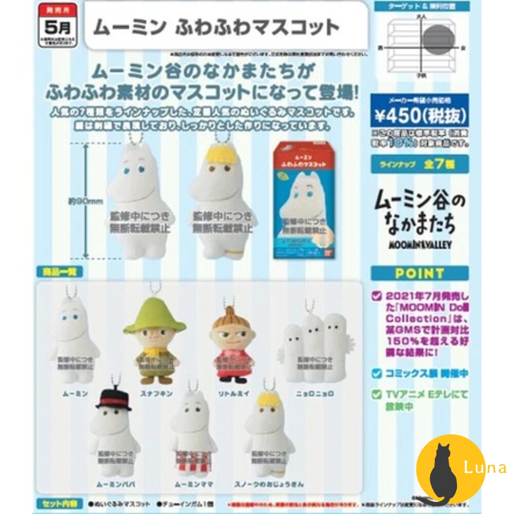 【中標現貨】萬代 BANDAI 盒玩 嚕嚕米 絨毛吊飾 姆明 moomin 魯魯米-圖片-5