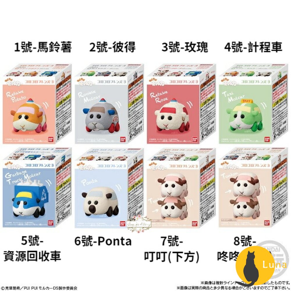 【中標現貨】BANDAI 萬代 天竺鼠車車 好朋友們 PUI PUI 盒玩 公仔 車車 代理商公司貨-圖片-1