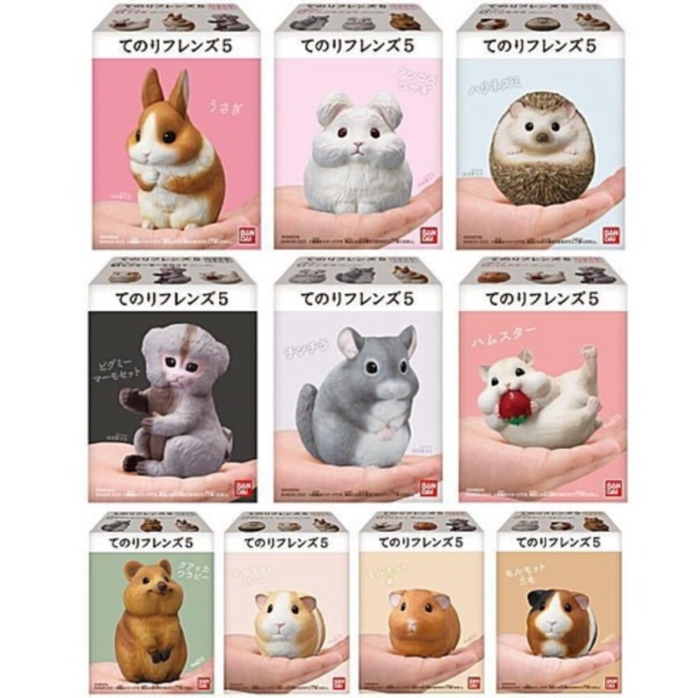 000063-萬代 BANDAI 盒玩 兩棲爬蟲類 海洋好朋友 掌上鸚鵡 掌上好朋友 手乘朋友們 刺蝟 軟膠公仔