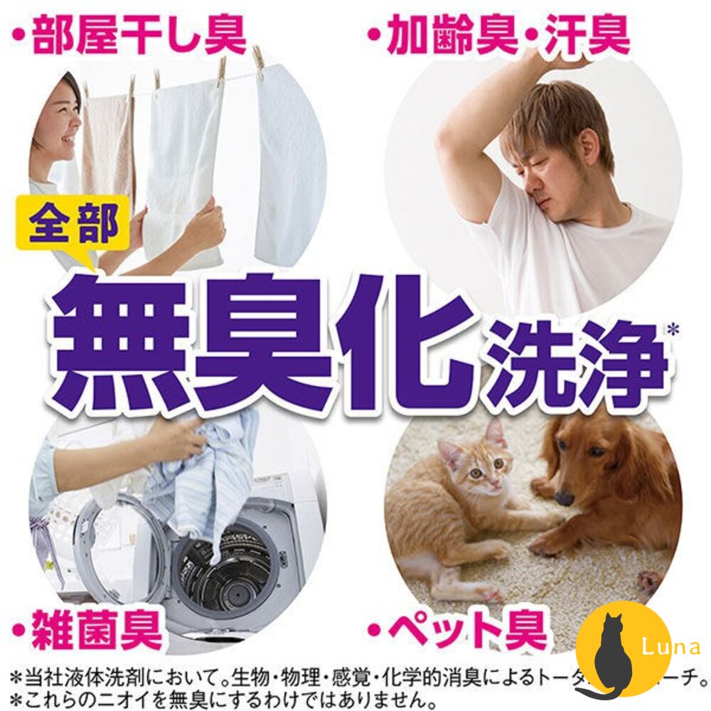 日本境內 獅王 LION NANOX ONE 濃縮洗衣精 奈米樂 無臭化 酵素 除臭-圖片-3
