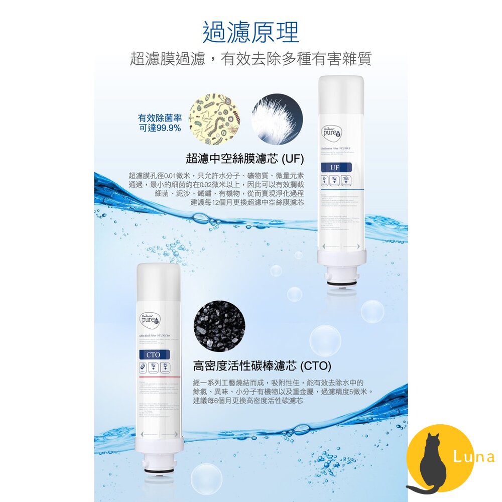聯合利華 Unilever Pureit 廚上型 超濾 濾水器 CU3040 淨水器 濾芯 UF CTO-圖片-4