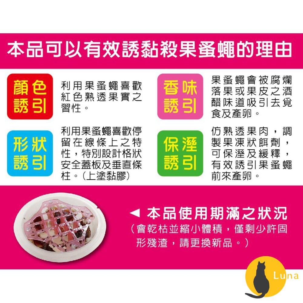 台灣製造 速必效 果蚤蠅 誘聚餌寶 果蠅餌劑 誘捕盒 補果蠅 殺果蠅 抓果蠅 果蠅 蚤蠅 第二代-圖片-3