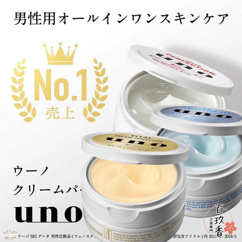 日本境內 資生堂 UNO 完效男人 保濕凍 活力 抗UV 醒膚凍 All in one 保濕凝膠 五合一 封面照片