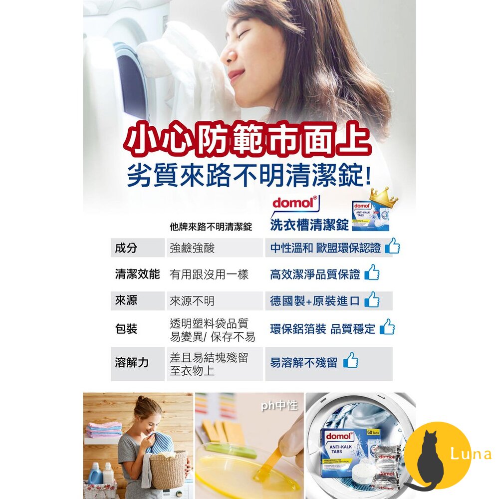 德國 Domol 洗衣機清潔錠 洗衣機 洗衣槽 清潔錠 洗衣機錠 強效去汙錠 洗衣槽清潔錠-圖片-6
