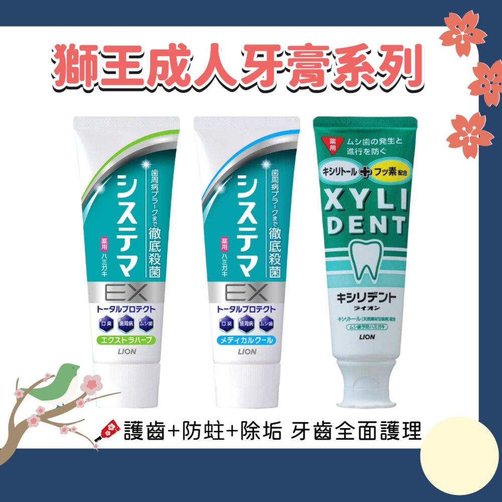 000233-日本 Lion 獅王 XYLIDENT SYSTEMA EX 牙膏 護齒 口臭 除垢 淨護 固齒佳