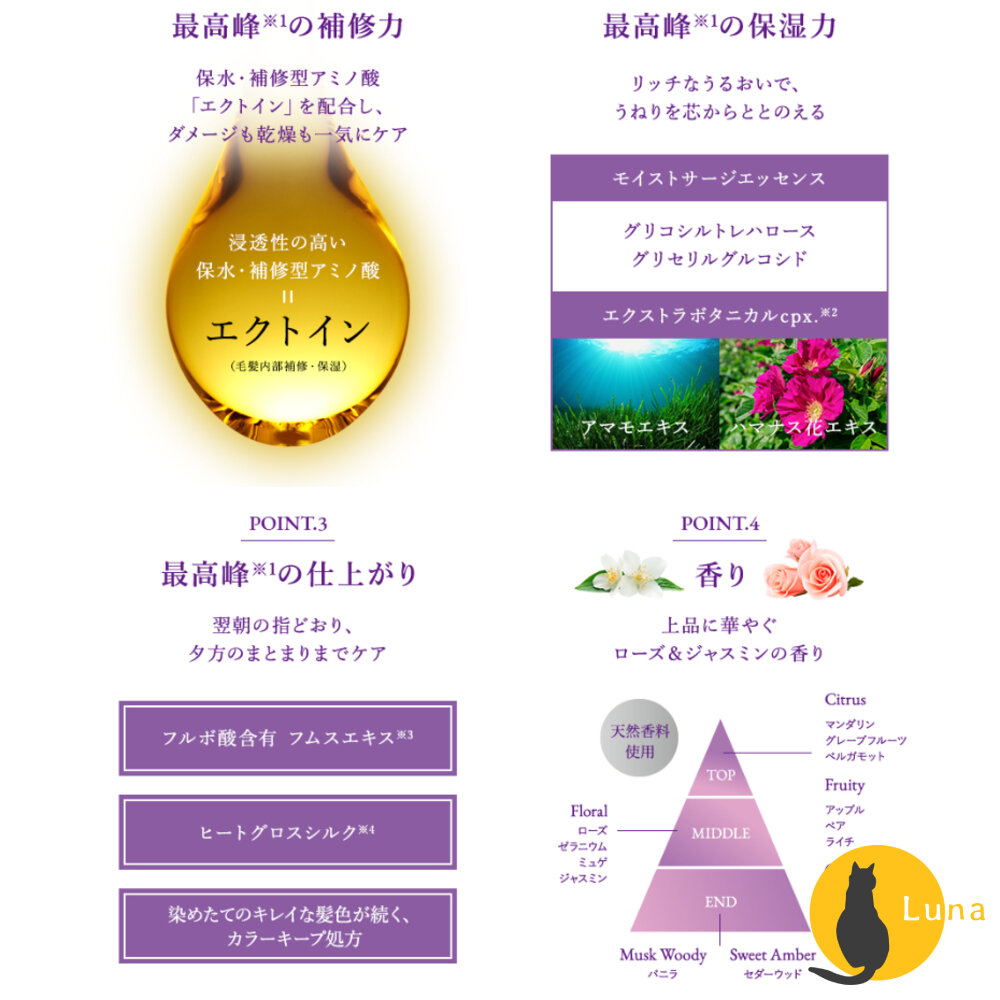 KOSE JE L'AIME 爵戀 極致氨基酸修護 RELAX 洗髮精 護髮乳 高絲 深層潤澤 無矽靈-圖片-3