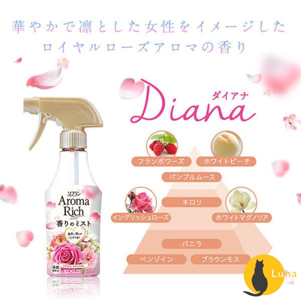 【現貨】LION 獅王 Aroma Rich 衣物 香氛 消臭 噴霧 芳香 日本製 280ml 瓶裝 除臭 香味持久-圖片-3