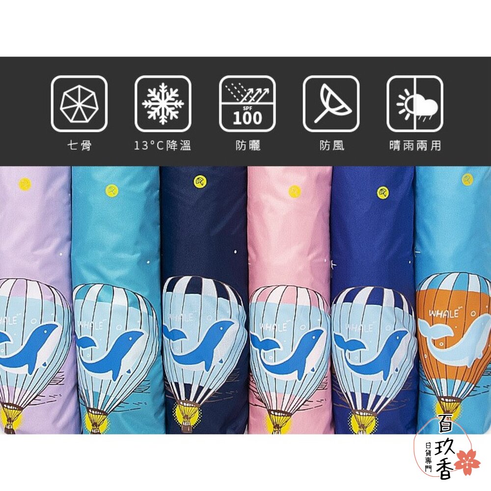 雙龍牌 卡帕多奇亞 x 熱氣球 黑膠降溫自動三折傘 抗UV 防風傘骨 超撥水 晴雨兩用 雨傘 折傘 自動傘 封面照片