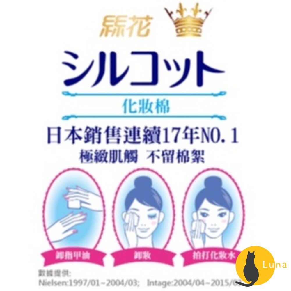 日本境內版原裝 Silcot 絲花化妝棉 1/2 輕柔 不起毛球 不留綿絮 UNICHARM-圖片-5