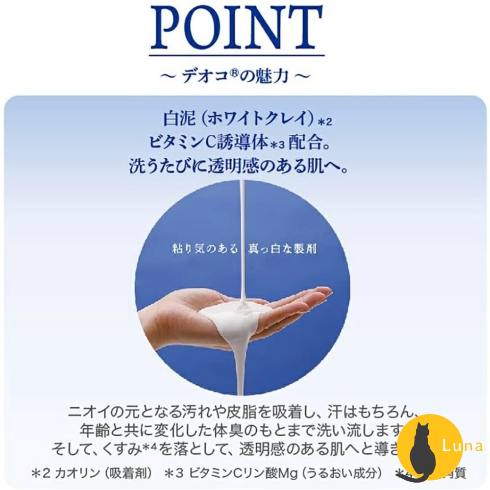 日本 ROHTO 樂敦 DEOCO 蜜桃般少女香 洗髮精 潤髮乳 白泥淨味 去除體味 汗味 加齡臭-圖片-5