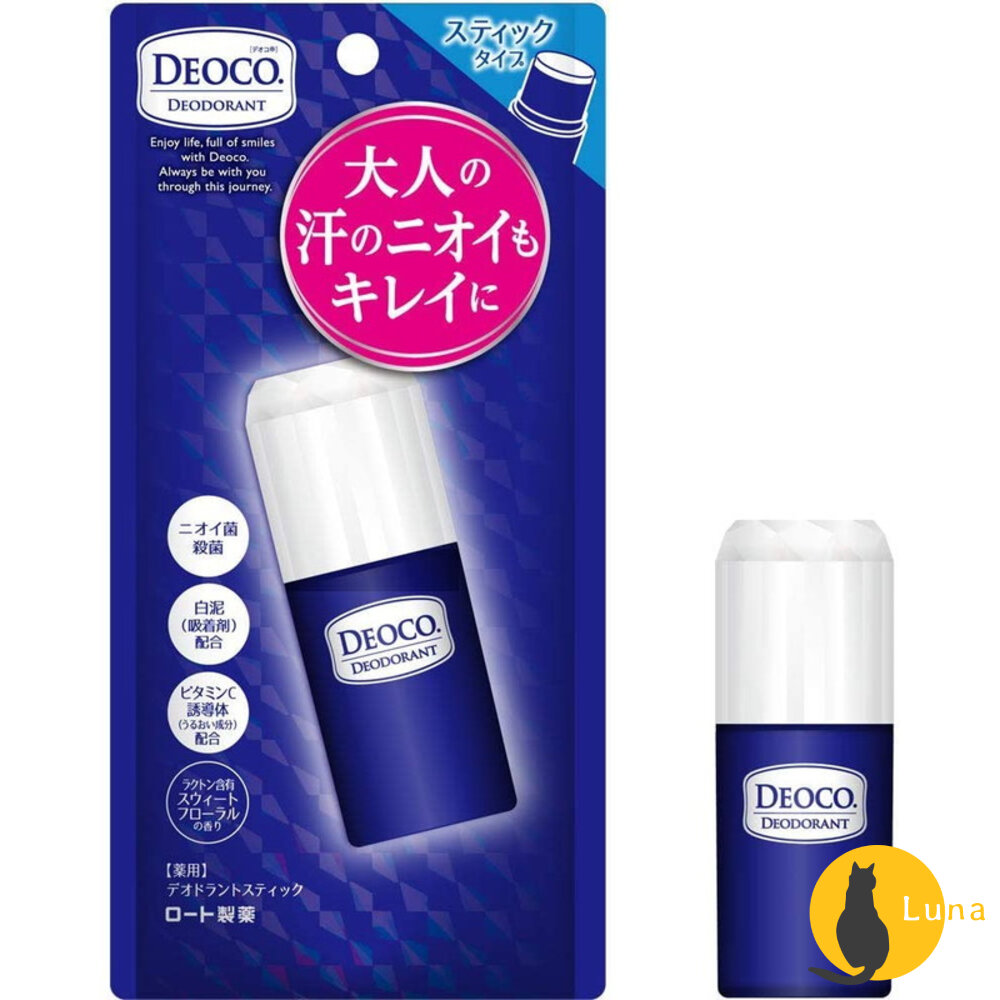 日本 ROHTO 樂敦 DEOCO 體香劑 滾珠 香膏 蜜桃般少女香 白泥淨味 去除體味 止汗 加齡臭-圖片-2