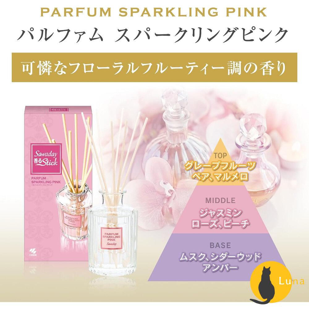 日本製 小林製藥 Sawaday 室內精油香氛 擴香瓶 精油 擴香 芳香劑 70ml 北歐風 療癒寶石-圖片-6