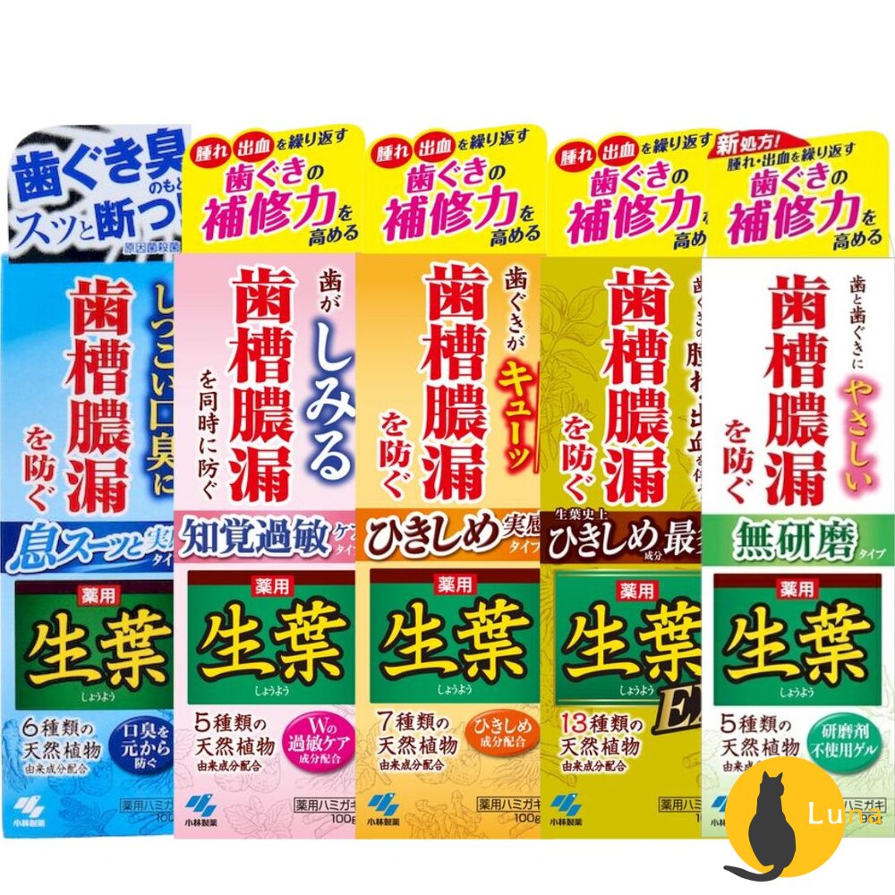日本原裝小林製藥齒槽膿漏天然草本生葉護齦牙膏牙周護理牙膏金色EX敏感植物配方