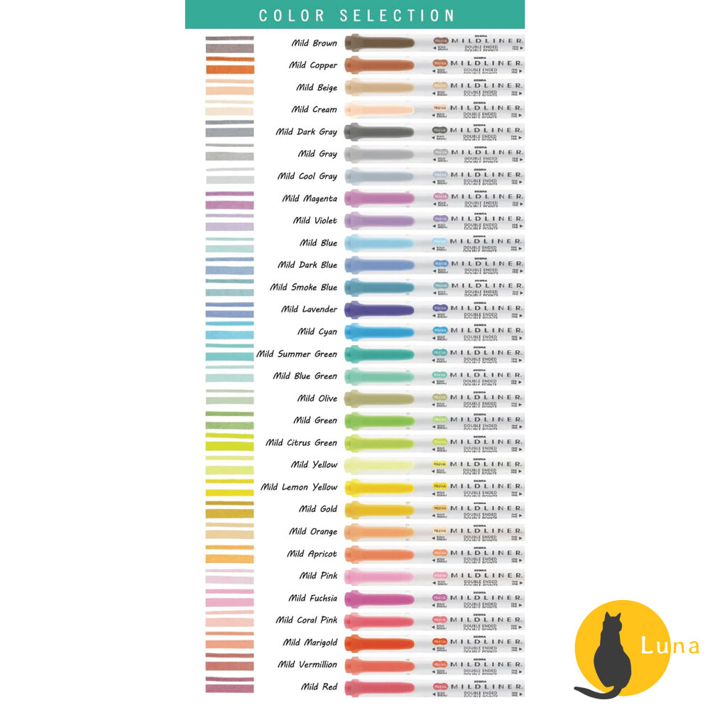 2025新色上架 斑馬 ZEBRA 柔和色系螢光筆 做筆記 畫重點 文具 螢光筆 雙頭 WKT7 MILDLINER-圖片-8