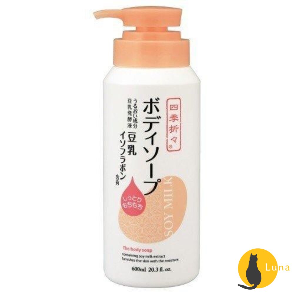 日本 熊野油脂 四季應時 豆乳精華 水潤 沐浴乳 600ml 保濕 不黏膩-圖片-2