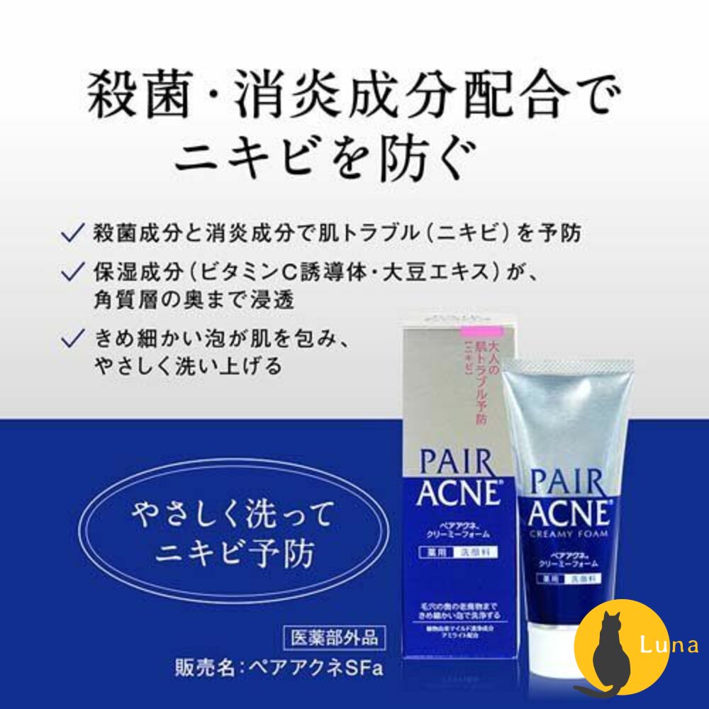 日本境內 獅王 PAIR ACNE 淨痘調理 洗面乳 80g Lion 洗顏料-圖片-3