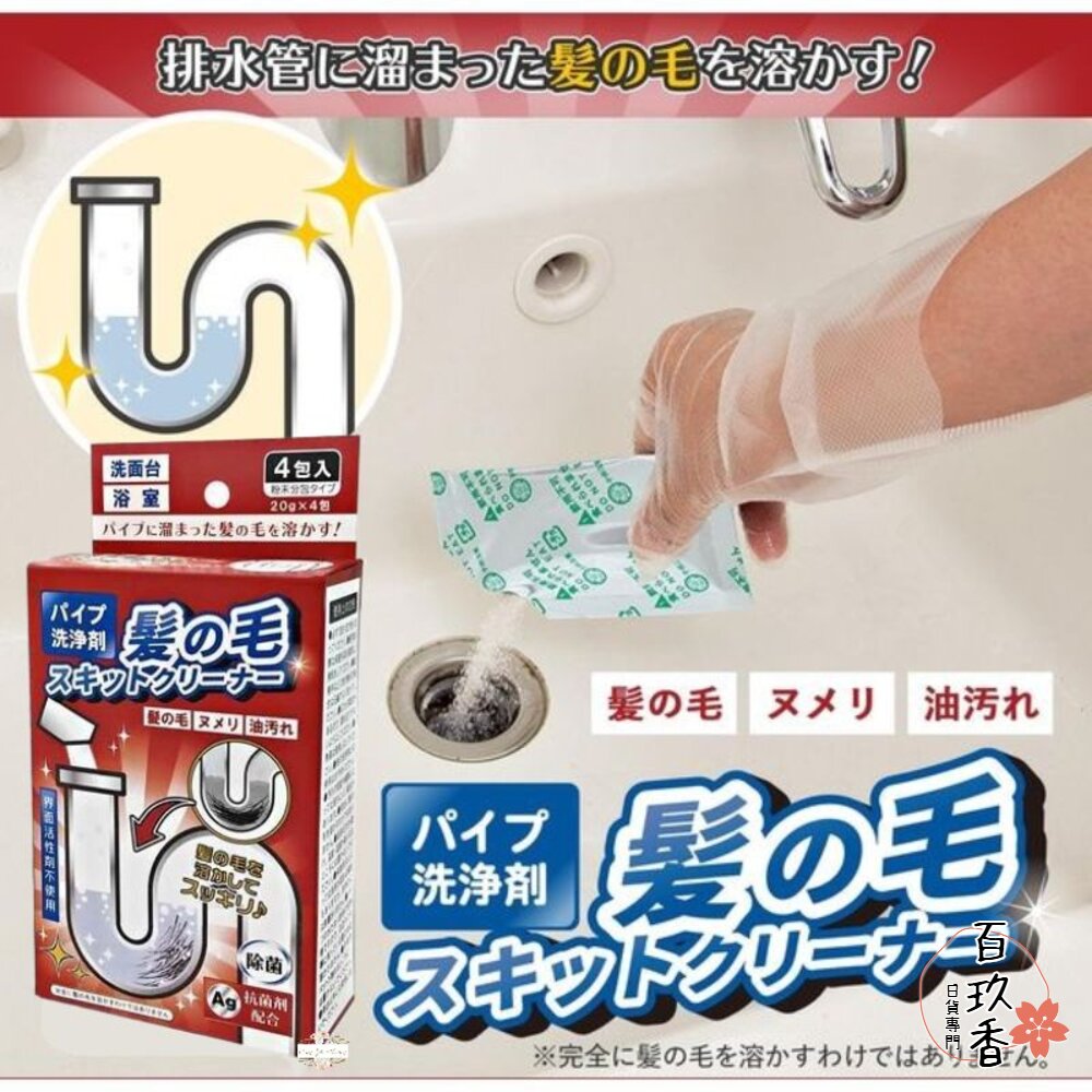 日本 COMOLIFE 水管毛髮分解清潔劑 排水管 下水口 洗手台 流理臺 毛髮 封面照片