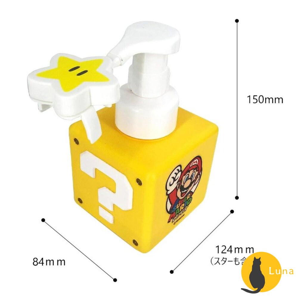 日本 任天堂 mario 超級 瑪利歐 星之卡比 星星造型 洗手慕斯 空瓶 問號磚 馬力歐-圖片-3