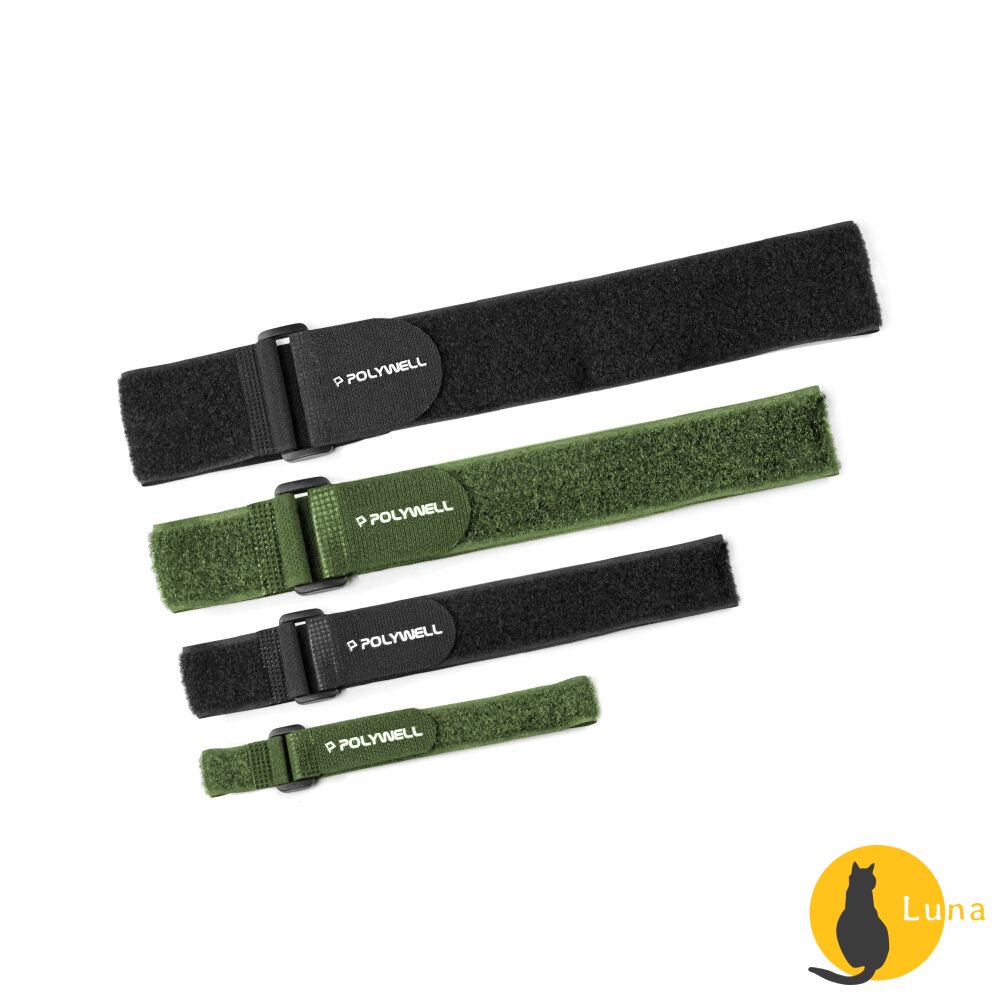 POLYWELL扣環式魔鬼氈束帶2~5公分寬自由調整長度可重複使用寶利威爾
