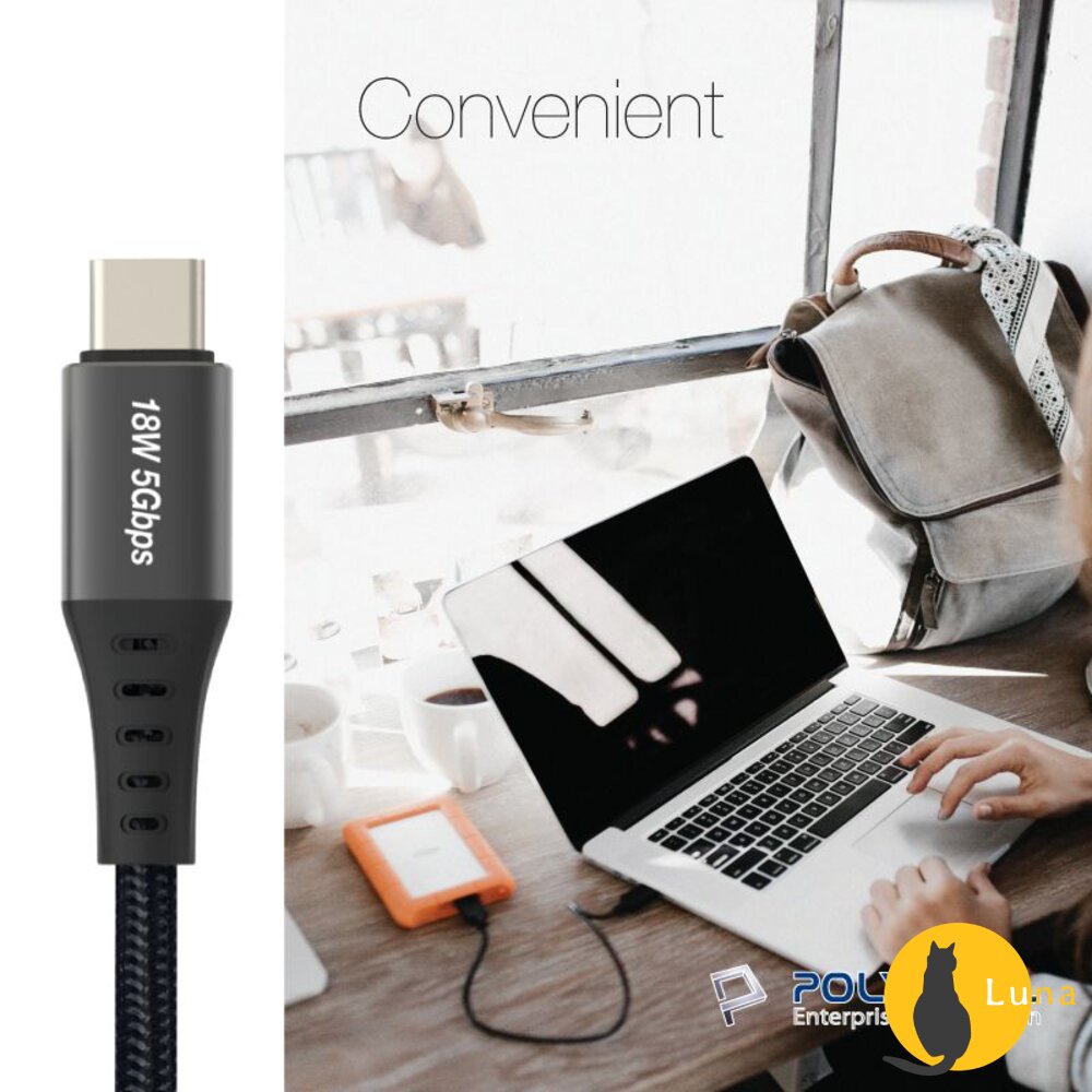 POLYWELL USB3.1 5Gbps Type-C對A 3A 0.5~3米 充電線 傳輸線 18W 寶利威爾-圖片-7