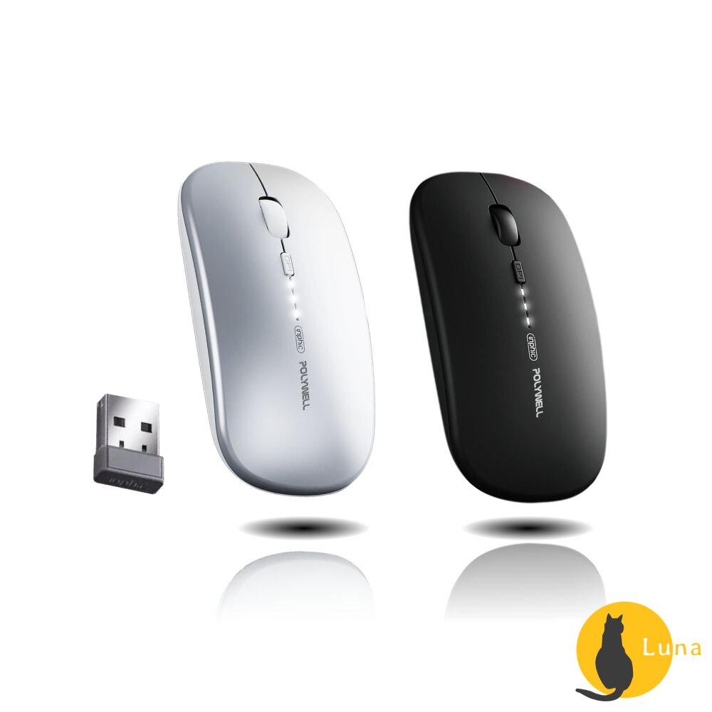 POLYWELL 無線 三模 靜音滑鼠 滑鼠 2.4G USB充電 可調式光學CPI 寶利威爾-圖片-8