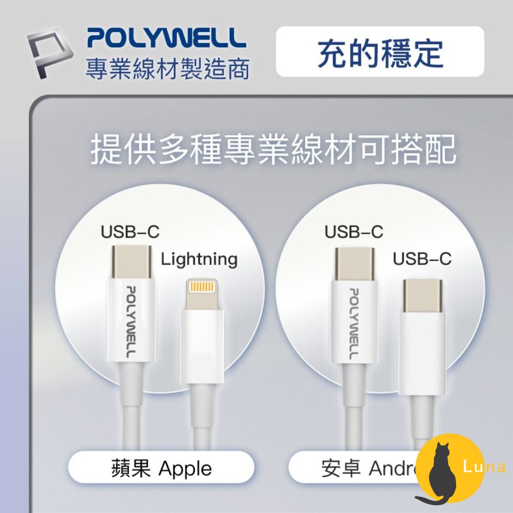 POLYWELL PD雙孔 快充頭 20W Type-C 充電頭 充電器 豆腐頭 適用蘋果 iPhone 寶利威爾-圖片-7