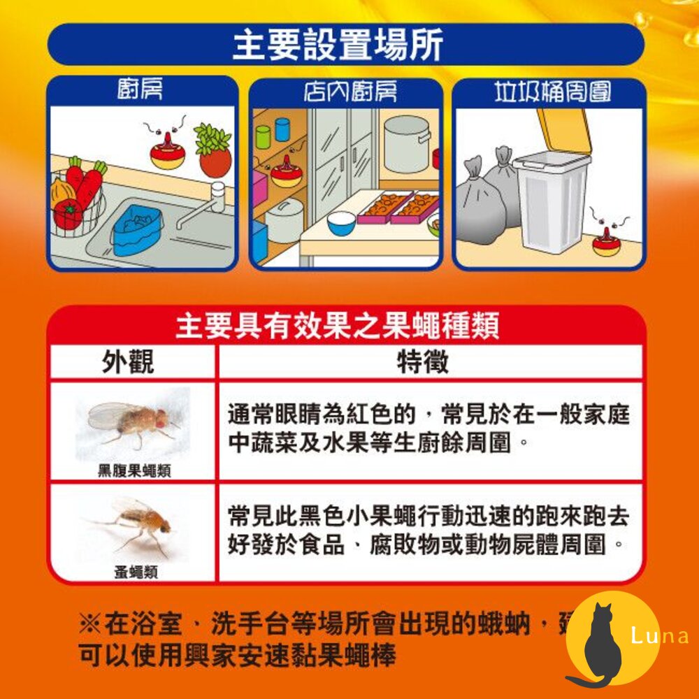 公司貨 興家安速 果蠅餌劑 果蠅誘捕盒 果蠅 蚤蠅 誘捕 夏日必備 補果蠅 地球製藥-圖片-4
