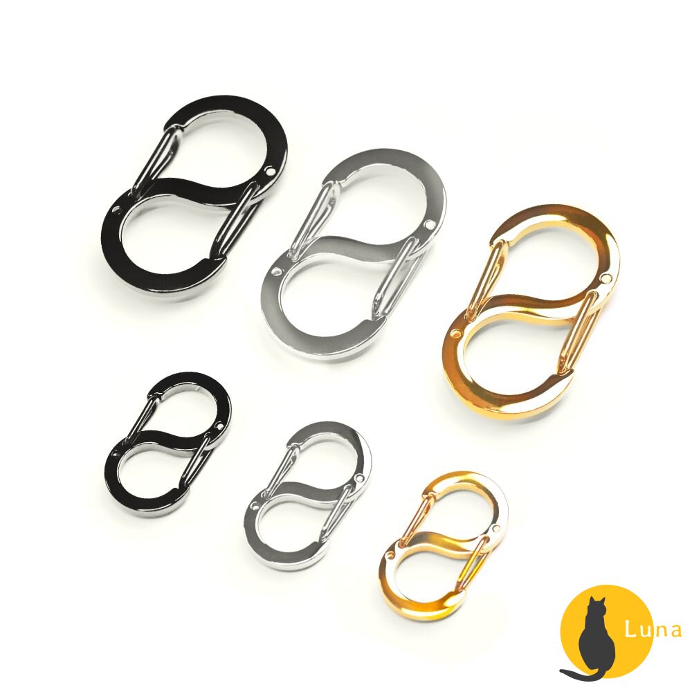 POLYWELL 8字扣掛鉤 不鏽鋼 S字扣環 快拆快取 彈性扣環 可搭配掛繩 背包 公事包 鑰匙圈 寶利威爾-圖片-8