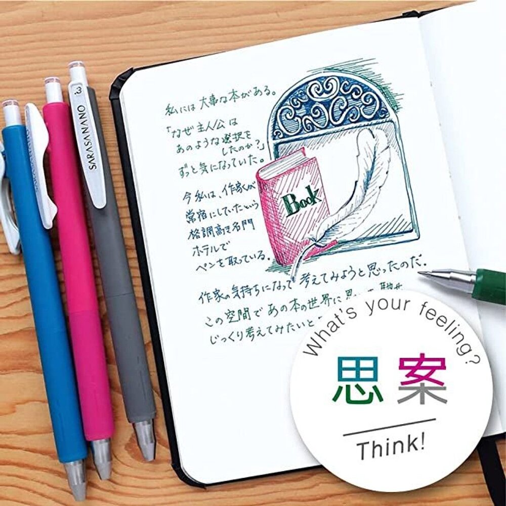 5色組新上架 斑馬 ZEBRA SARASA NANO 0.3 按壓式 極細 鋼珠筆 JJH72 原子筆 中性筆-圖片-4