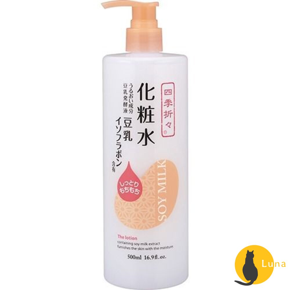 日本 熊野油脂 四季應時 豆乳精華 化妝水 500ml 緊緻 美肌 保濕 化粧水-圖片-2