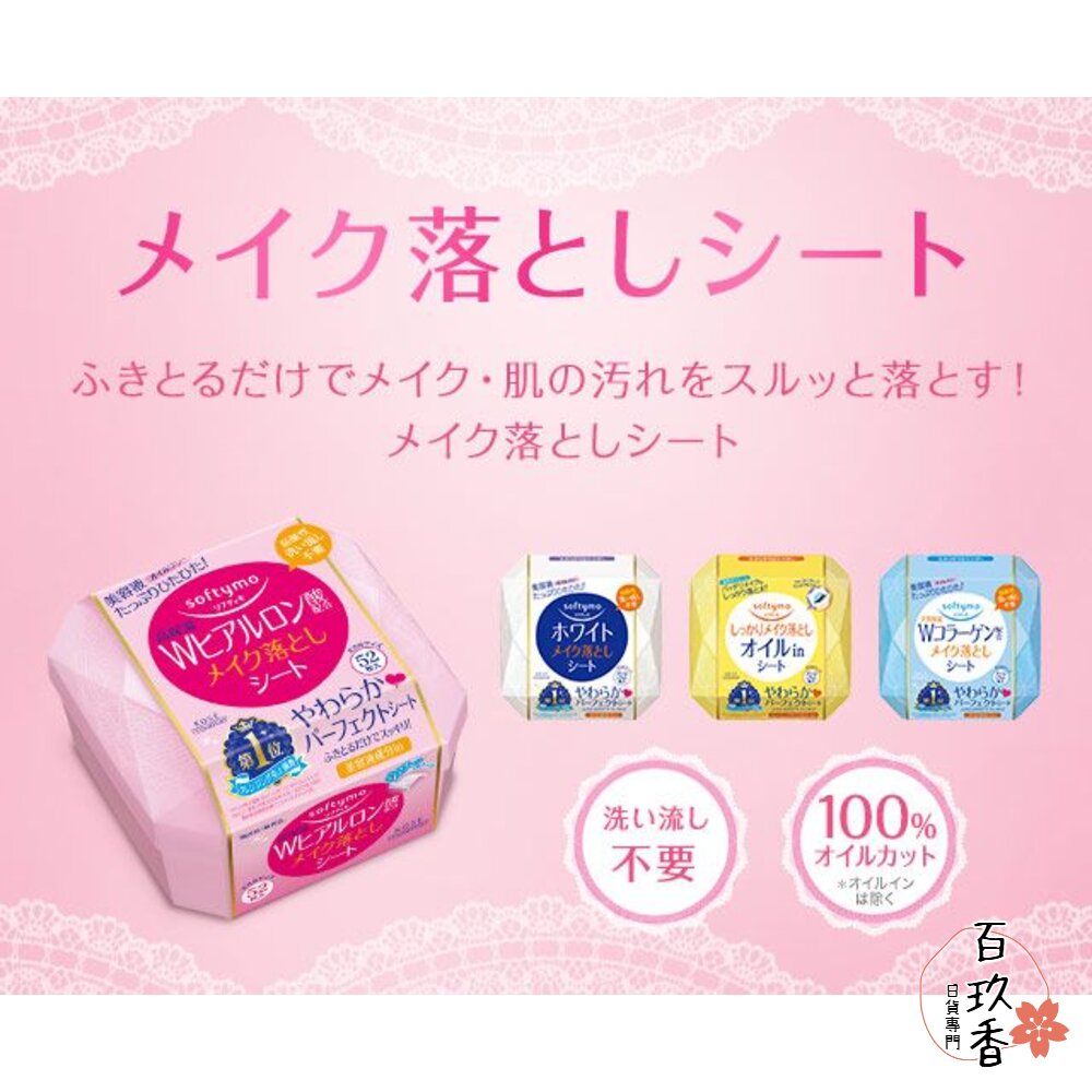 日本 KOSE 高絲 Softymo 卸妝棉 卸妝濕巾 盒裝 保濕 精油 玻尿酸 濕巾 卸妝 封面照片
