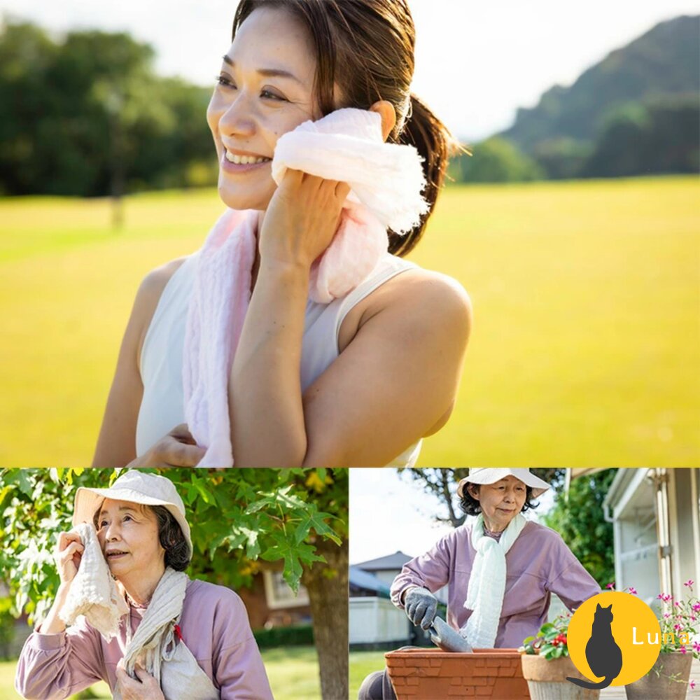 日本製 津OBORO 吸汗 速乾 戶外毛巾 三層紗 毛巾 擦汗巾 智慧毛巾 長毛巾-圖片-2