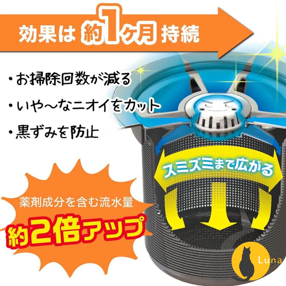 日本 LEC 激落君 排水口 清潔錠 水槽錠 排水口蓋 水管 廚房 消臭 防菌 30g-圖片-8