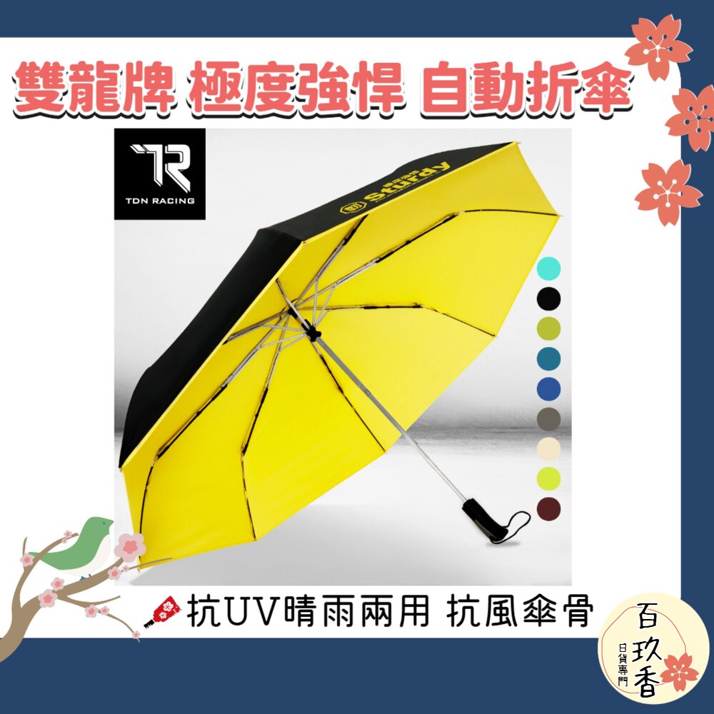 雙龍牌 Sturdy 極度強悍 抗UV 不透光 全自動晴雨傘 超大傘面 防風骨架 雨傘 折傘 封面照片