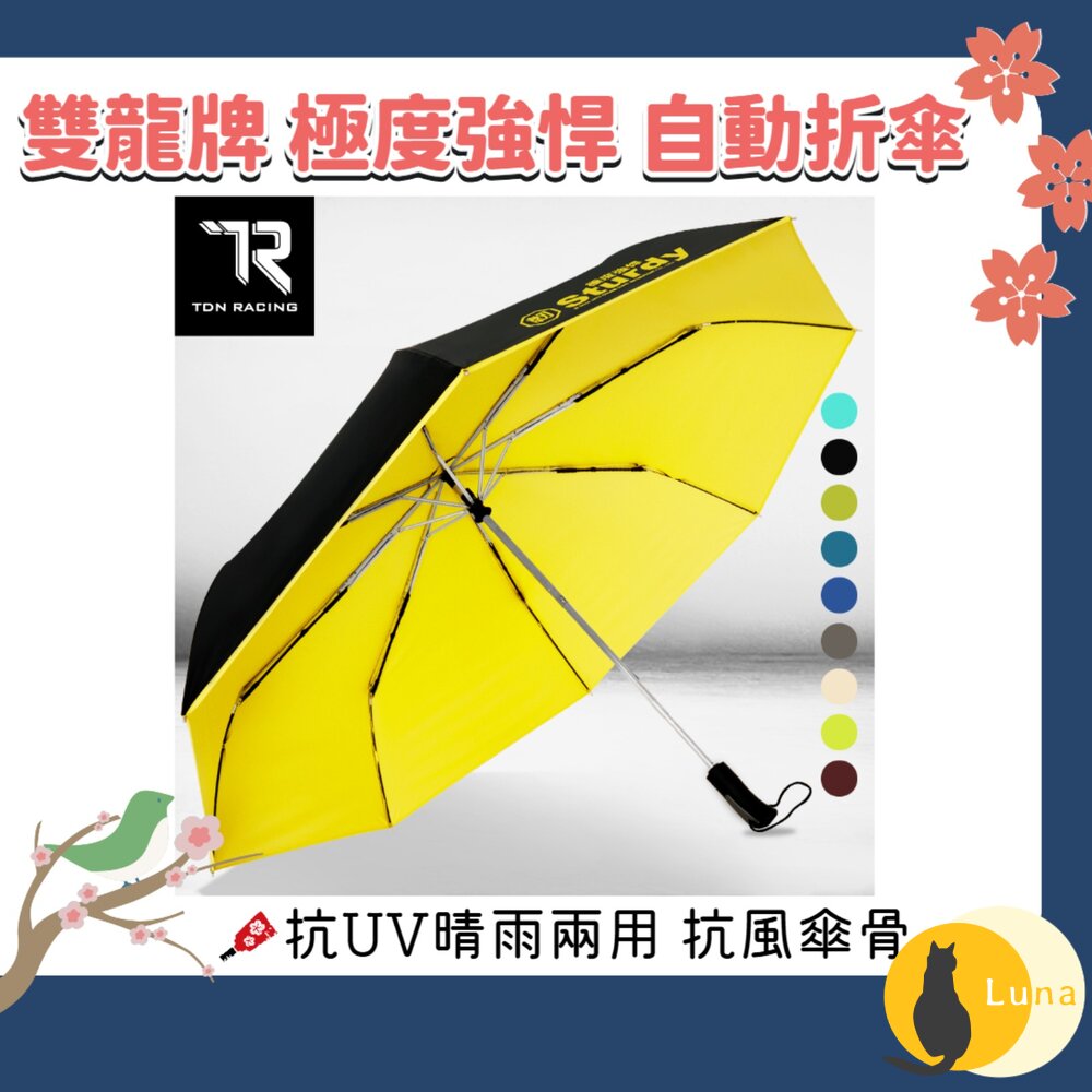 雙龍牌 Sturdy 極度強悍 抗UV 不透光 全自動晴雨傘 超大傘面 防風骨架 雨傘 折傘-圖片-1