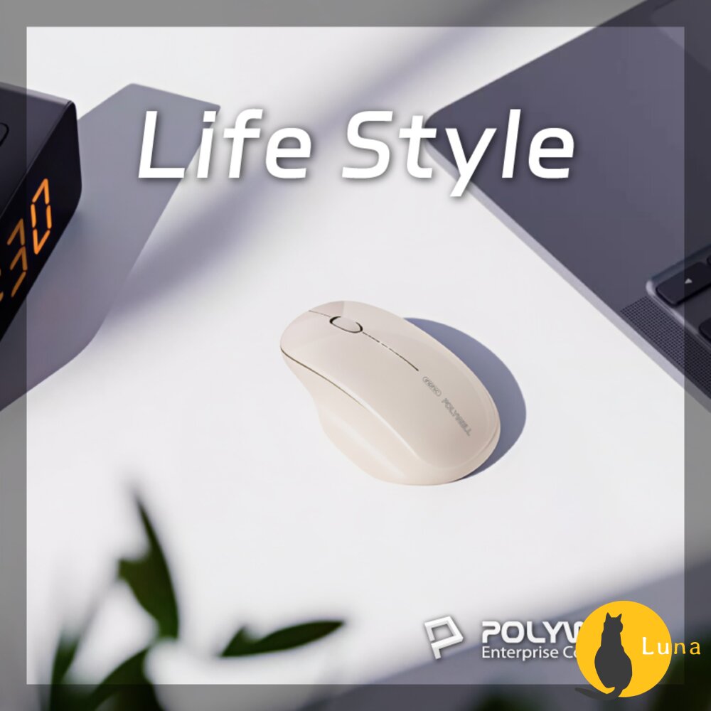 POLYWELL 指托式 無線 靜音 滑鼠 2.4G無線接收器 可調式 光學CPI Type-C充電 寶利威爾-圖片-9