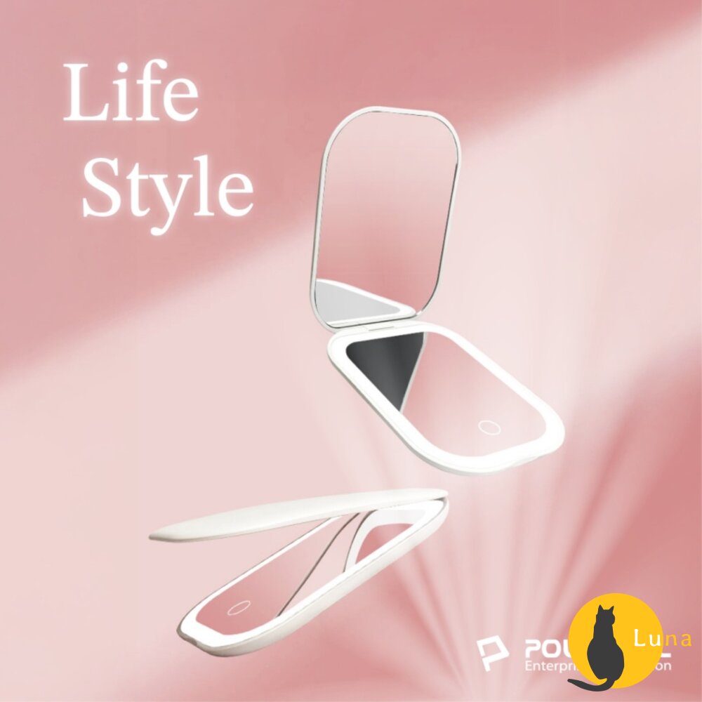 POLYWELL LED 隨身 化妝鏡 美妝鏡 梳妝鏡 化妝補光 三段色溫 無段調光-圖片-9