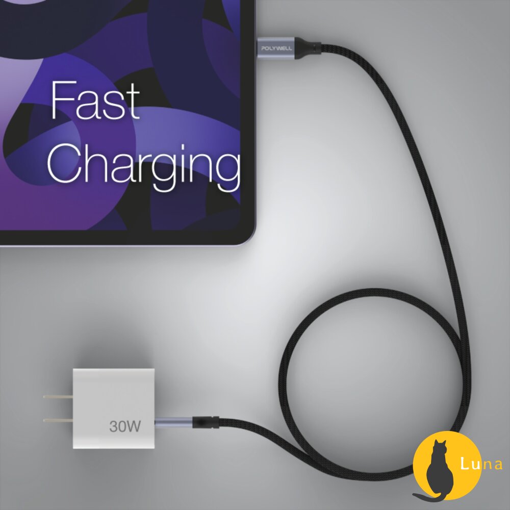 POLYWELL 雙孔 PD 快充頭 30W Type-C 充電頭 充電器 豆腐頭 適用蘋果 iPhone 寶利威爾-圖片-8