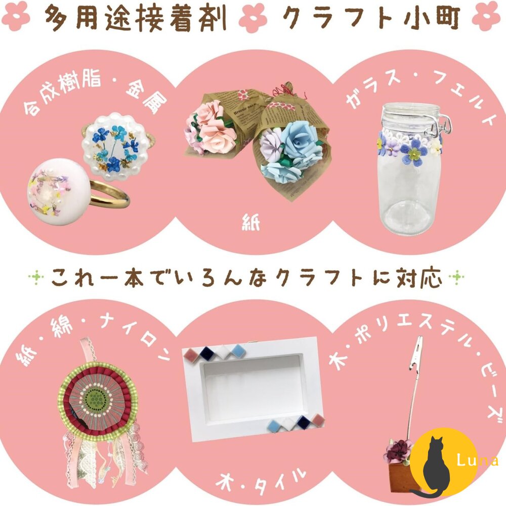 日本製 SAKURA 櫻花牌 工藝小町 多用途 黏著劑 50ml 布面接著劑 DIY 手工藝-圖片-2