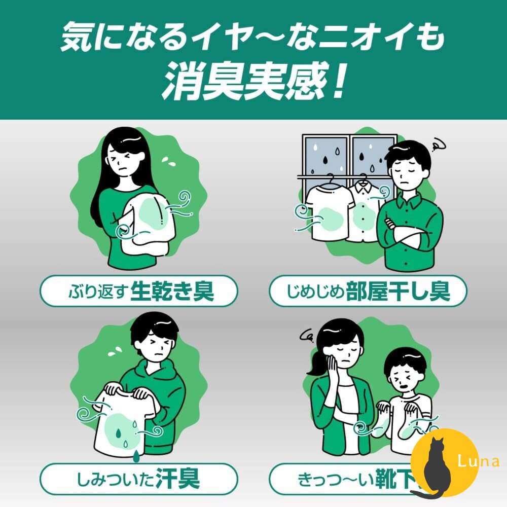 特價出清 日本 花王 消臭實感 雙效除臭 衣物 柔軟精 抗菌 消臭 衣物柔軟精-圖片-2