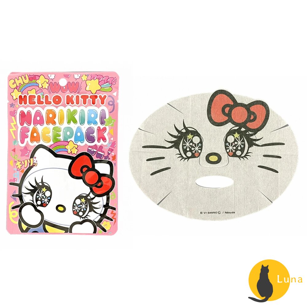 日本 Sanrio 三麗鷗 Hello Kitty 臉譜 造型面膜 凱蒂貓 彩繪 角色 造型 搞怪 面膜-圖片-2