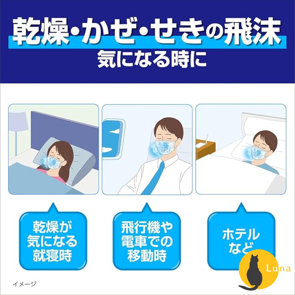 日本 小林製藥 睡眠 加濕口罩 日用 夜用 保濕口罩 口罩 蒸氣 平面口罩 立體口罩-圖片-6