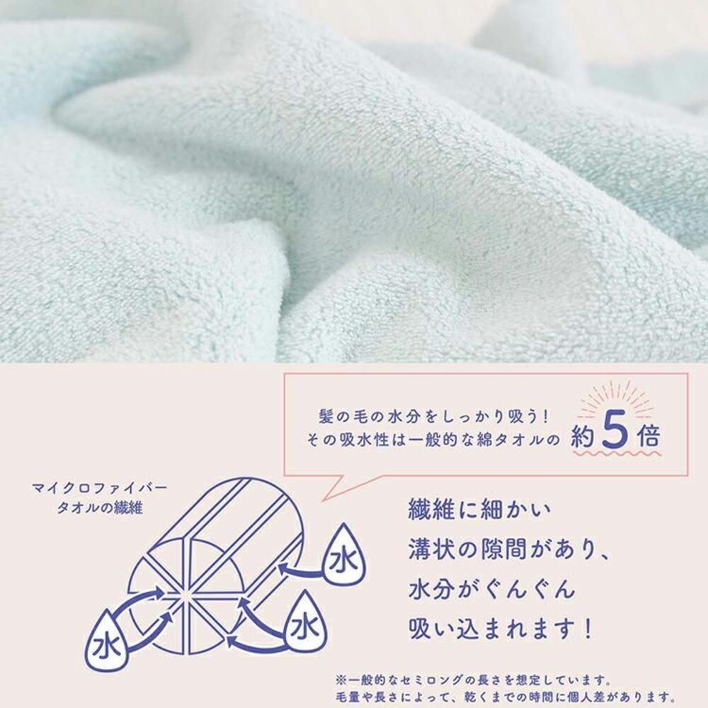 日本直送|預購|日本 03.59 五倍速乾 乾髮巾(1組2條)-圖片-3