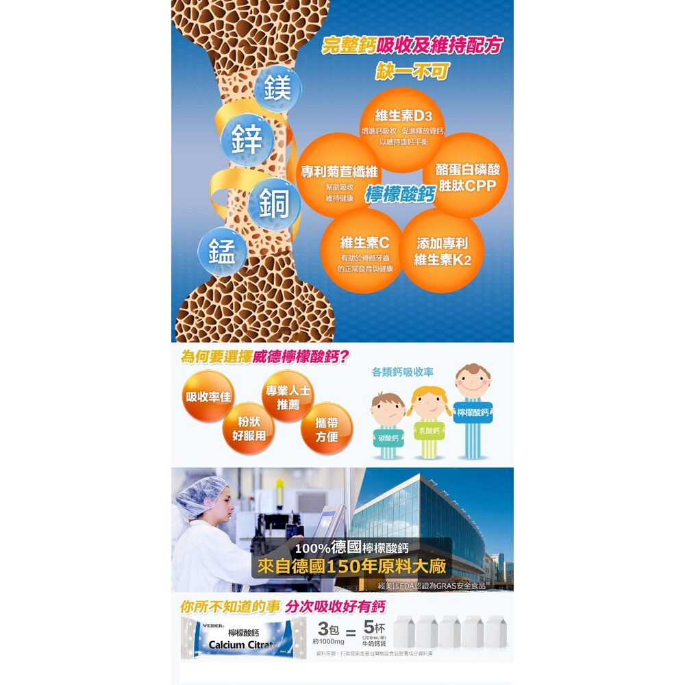 #熱賣品#好市多WEIDER檸檬酸鈣#鈣粉-圖片-3