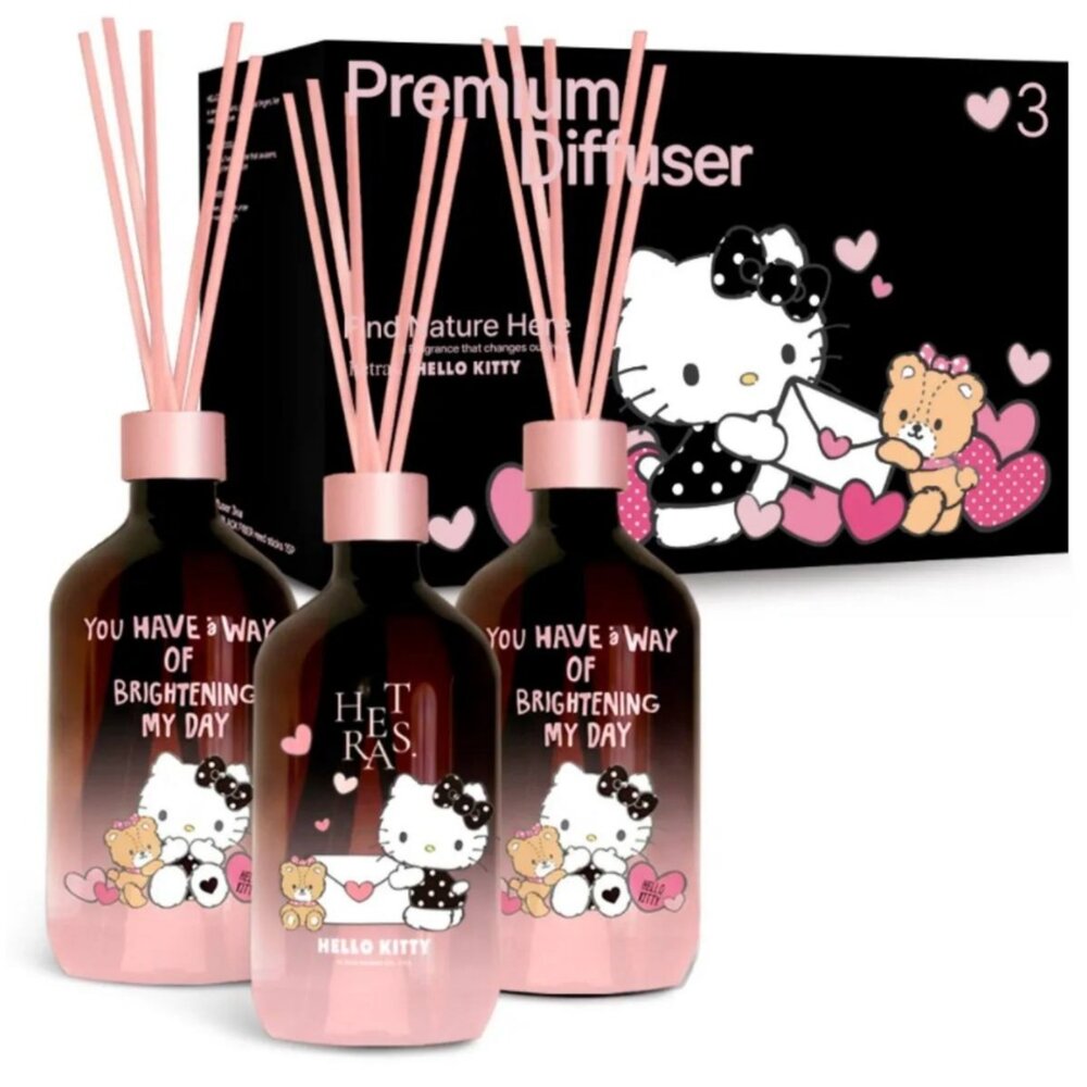 現貨#韓國HETRAS x HELLO KITTY 聯名限定擴香禮盒 (500ml*3瓶/盒)-圖片-7