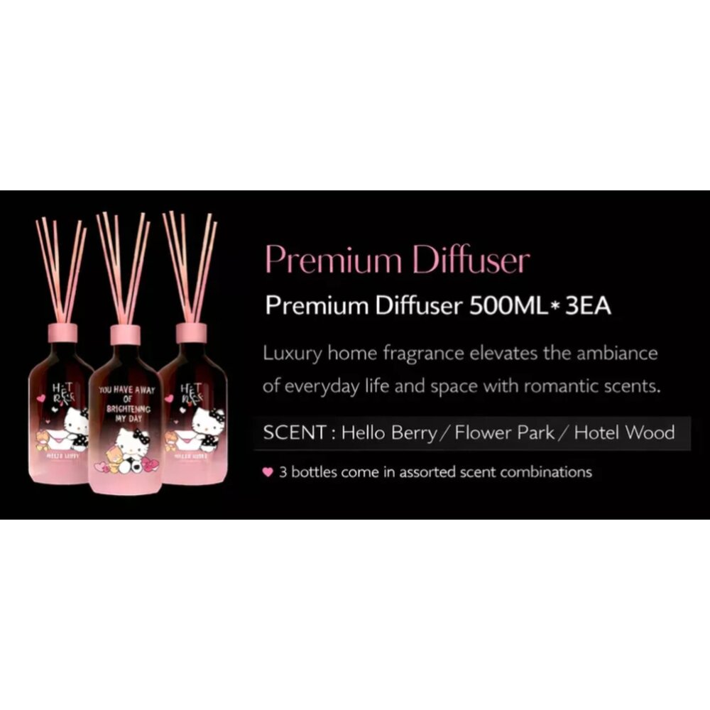 現貨#韓國HETRAS x HELLO KITTY 聯名限定擴香禮盒 (500ml*3瓶/盒)-圖片-8