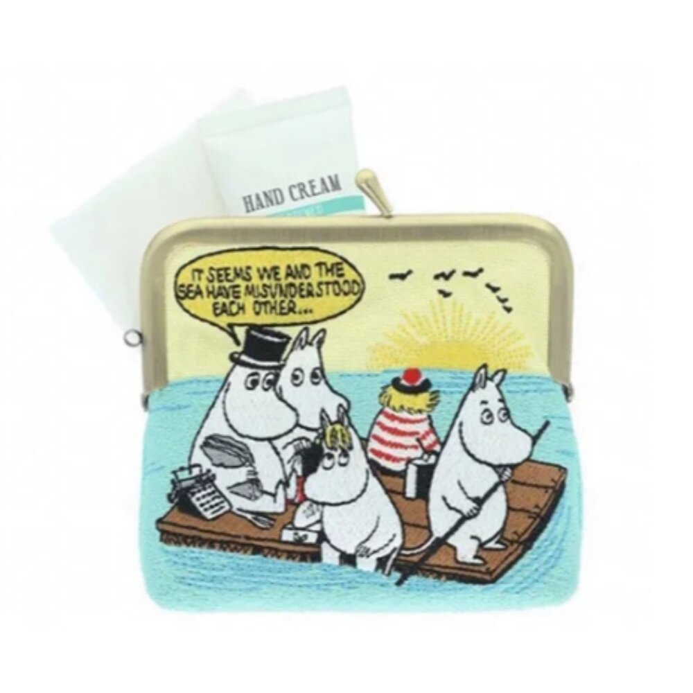 日本直送|預購|日本MOOMIN 嚕嚕米 刺繡迷你口金包-圖片-1